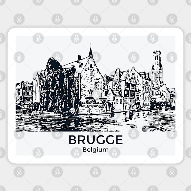 Historic Centre of Brugge - Belgium Sticker by Lakeric